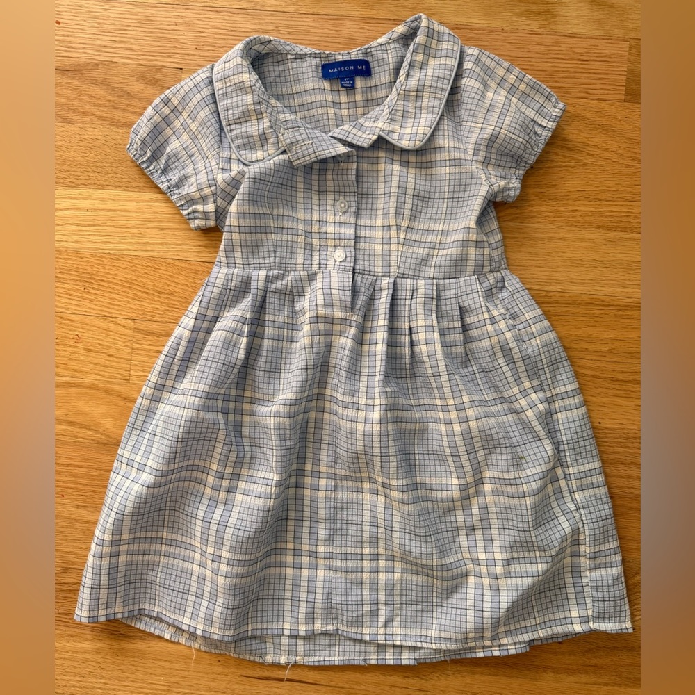 Maisonette Blue Checkered Picnic Dress
